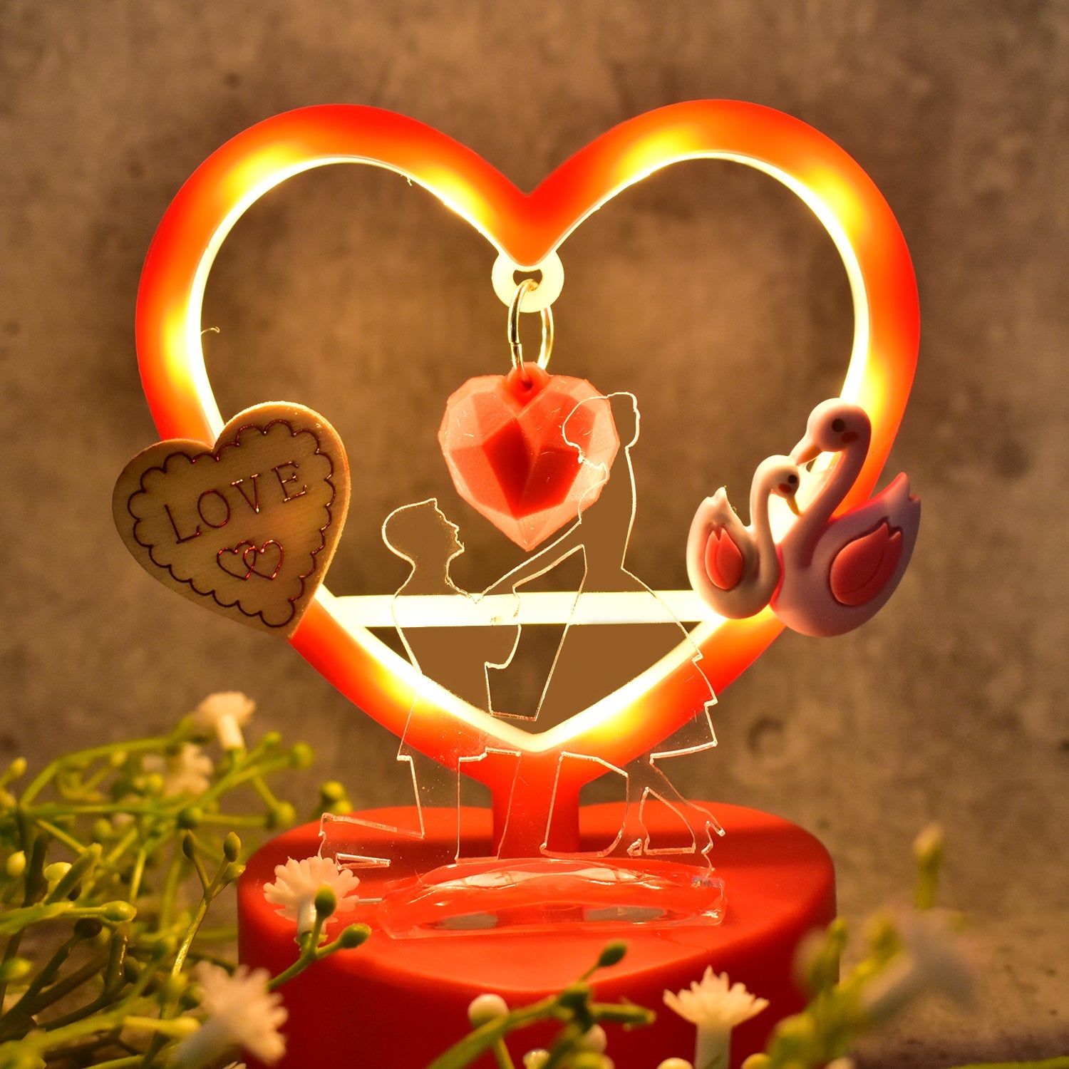 Heart-Shaped Decorative Love Showpiece (1 Pc) Heart-Shaped Decorative Love Showpiece (1 Pc)